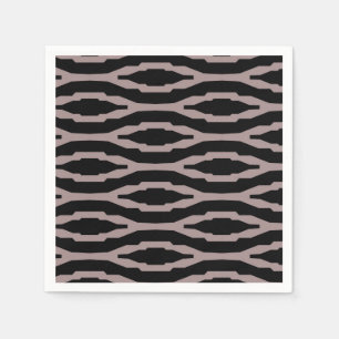 Santa Fe Rosa und Schwarzes Geometrisches Modernes Serviette