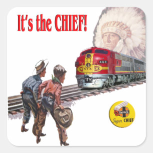 Santa Fe Super Chief Train Stickers