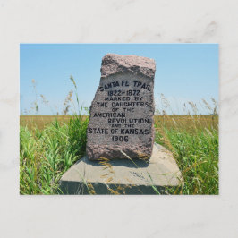 Santa Fe Trail Marker 35 in Kansas Postkarte