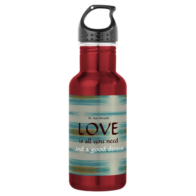 Santa Fe Türkis Zahnarztpersonal Wasserflasche (Vorderseite)