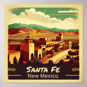 Santa Fe Vintag Poster