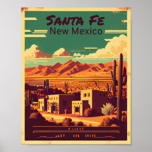 Santa Fe Vintage Kunst Poster