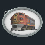 Santa- FeGürtelschnalle Ovale Gürtelschnalle<br><div class="desc">Zeichnen des Sante F.E.-Zug-Motors.</div>