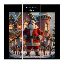 Santa Festive Interieurs Premium Wanddekoration-Ku