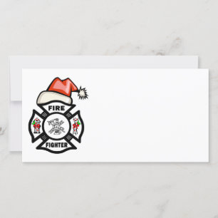 Santa Firefighter Feiertagskarte