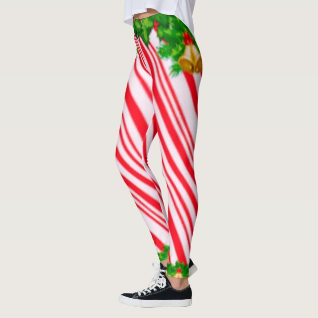 Santa Fishnet Strumpfs Weihnachten Leggings (Links)
