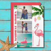 Santa Flamingo 3 FOTO Tropical Beach Weihnachten