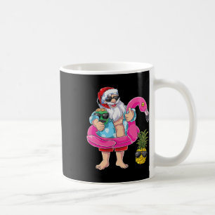 Santa Flamingo Ananas Strand Feiertage Weihnachten Kaffeetasse