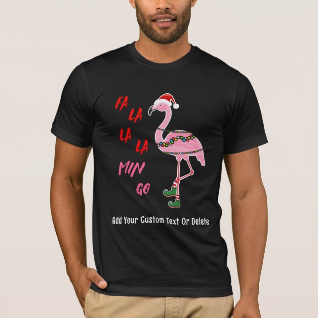 Santa Flamingo Floatie Funny Christmas Summer T-Shirt (Vorderseite)