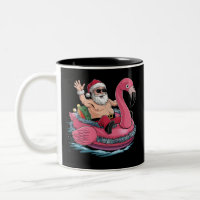 Santa Flamingo Floatie Weihnachten im Juli Sommer