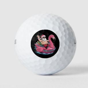 Santa-Flamingo-Schwimmhilfe-Weihnachten-im-Juli-So Golfball