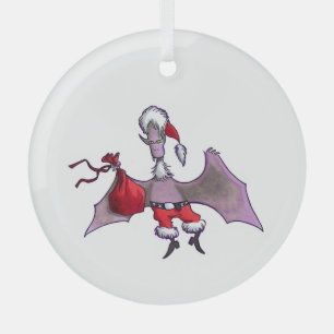 Santa-Fledermaus-Glas-Ornament Ornament Aus Glas