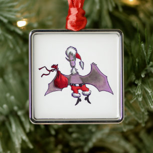 Santa-Fledermaus Premium-Ornament Ornament Aus Metall