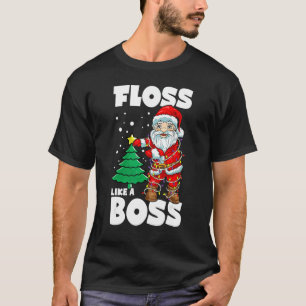 Santa Floss wie ein Boss Weihnachts-Shirt Jungs Ki T-Shirt