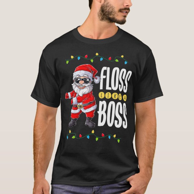 Santa Floss wie ein Boss Weihnachtsjunge Kinder We T-Shirt (Vorderseite)