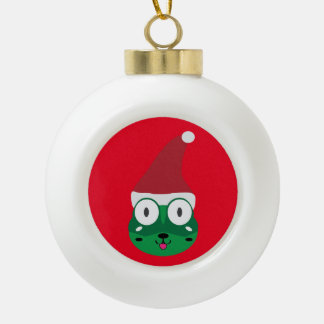 Santa Fogger Ball Keramik Kugel-Ornament
