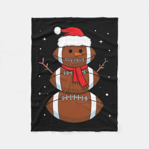 Santa Football Snowman Sportball Männer Jungs Chri Fleecedecke