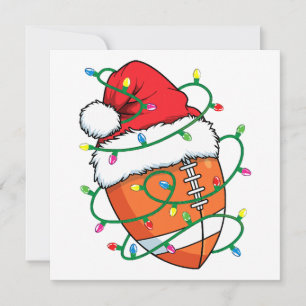 Santa Football Sports Ball Männer Weihnachten Weih Einladung