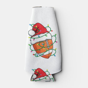 Santa Football Sports Ball Männer Weihnachten Weih Flaschenkühler