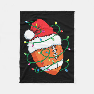 Santa Football Sports Ball Männer Weihnachten Weih Fleecedecke