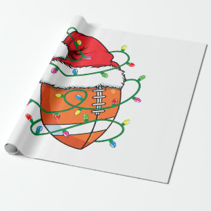 Santa Football Sports Ball Männer Weihnachten Weih Geschenkpapier