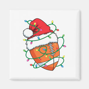 Santa Football Sports Ball Männer Weihnachten Weih Magnet