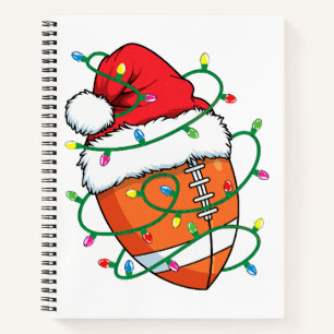 Santa Football Sports Ball Männer Weihnachten Weih Notizbuch