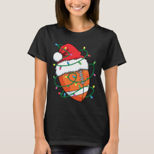 Santa Football Sports Ball Männer Weihnachten Weih T-Shirt