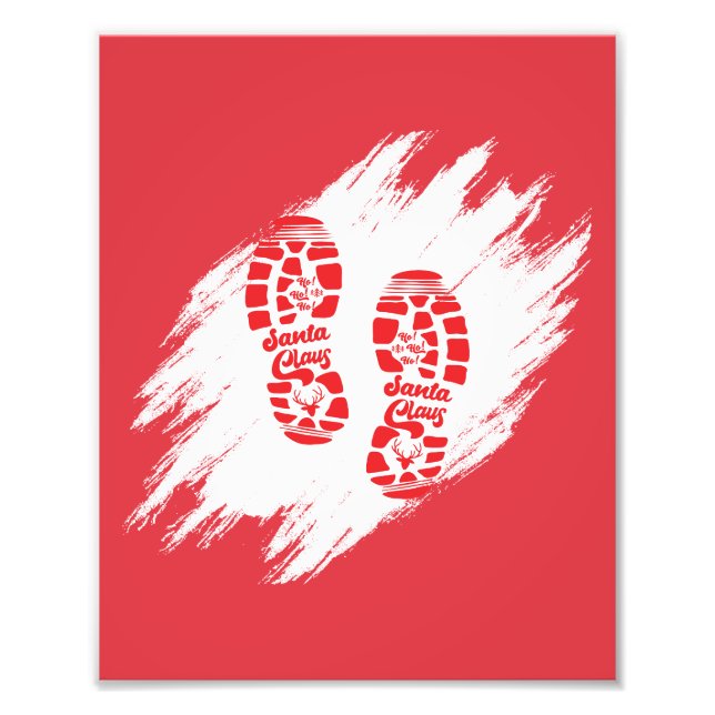 Santa Footprint Fotodruck (Vorne)
