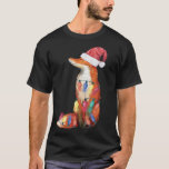 Santa Fox Christmas Lights Fox Lover Weihnachten T-Shirt<br><div class="desc">Santa Fox Christmas Lights Fox Lover Weihnachten</div>