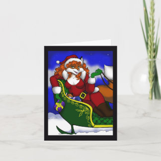 Santa Fox Notecard Feiertagskarte