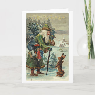 Santa fragt nach dem Weg Karte