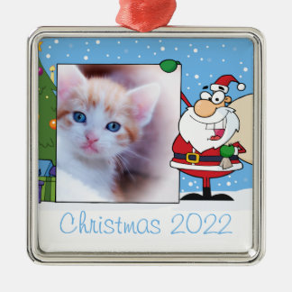 Santa Frame Foto Ornament Aus Metall