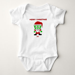 Santa FrankenCheese Baby Jersey Bodysuit Strampler