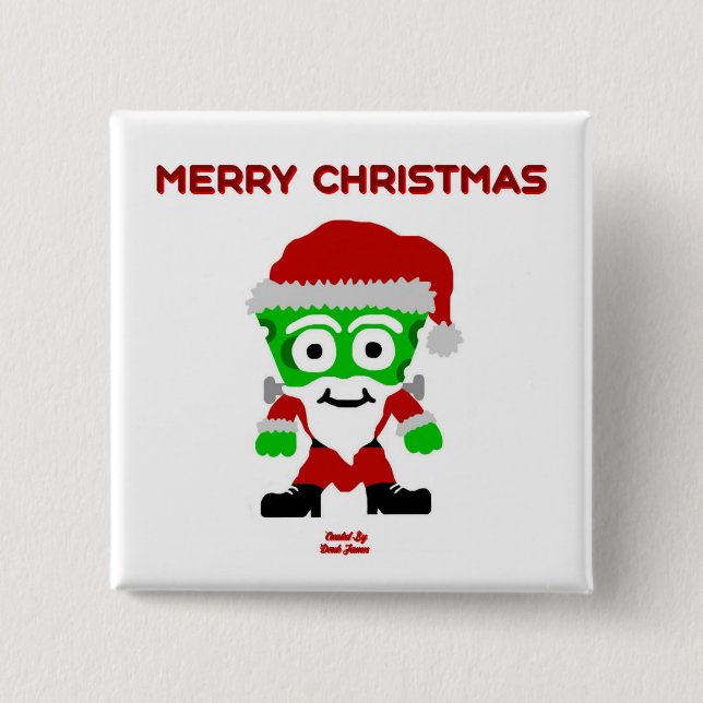 Santa FrankenKäse 2 Zoll Button (Vorderseite)
