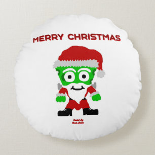 Santa FrankenKäse Rund-Throw-Kissen Rundes Kissen