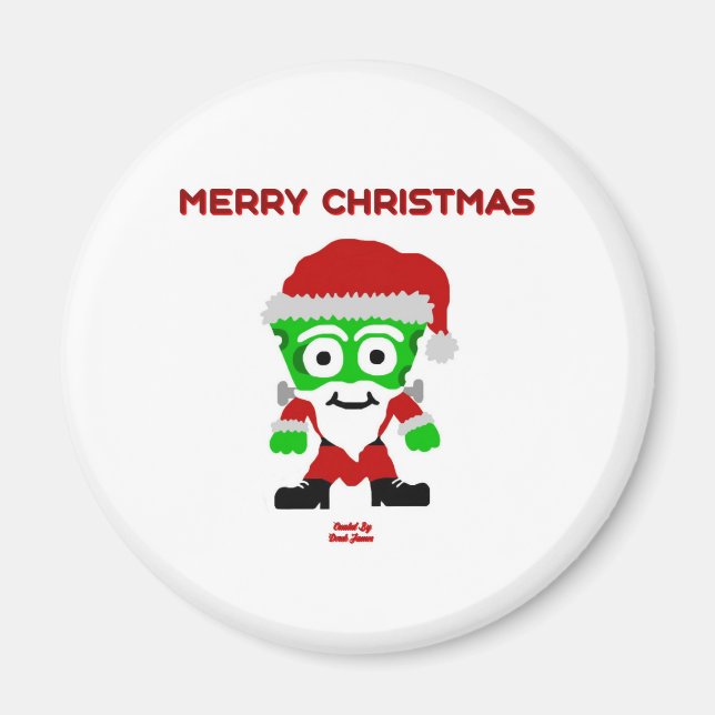 Santa FrankenKäse Runder Magnet (Vorne)