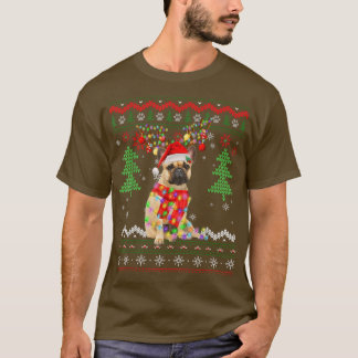Santa French Bulldog Hund Weihnachtslicht Ugly Xma T-Shirt