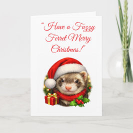 Santa Frettchen Weihnachtskarte Karte