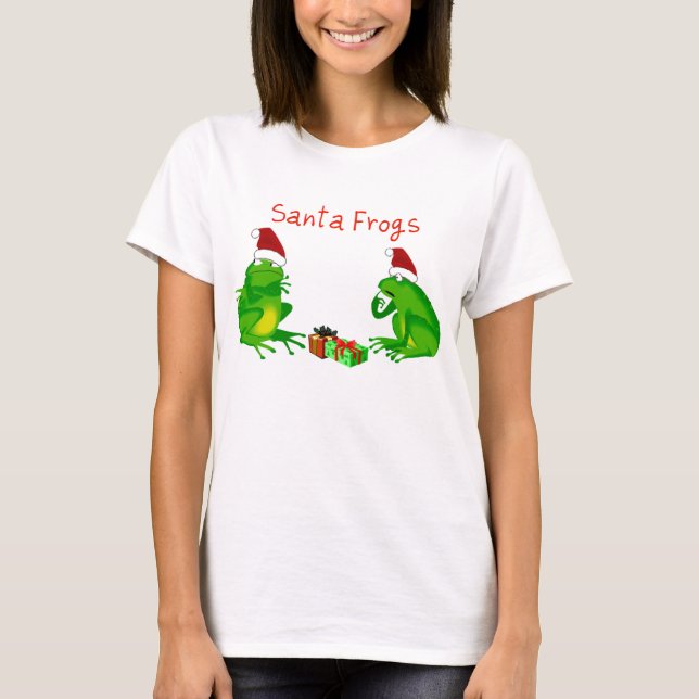 Santa Frogs Long Sleeve Shirt (Vorderseite)