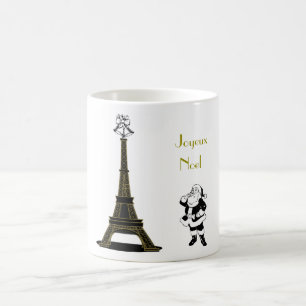 Santa Frohe Weihnachten Eiffelturm Paris Weihnacht Tasse