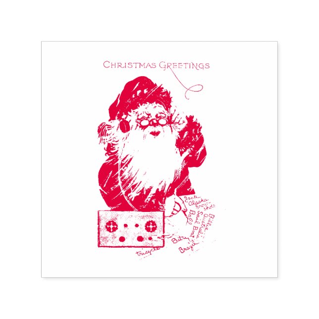 SANTA ~ Frohe Weihnachtsgrüße ~ Permastempel (Design)