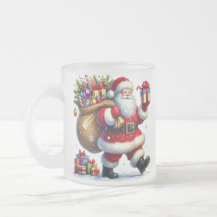 Santa-Frosted-Kaffeetasse Mattglastasse