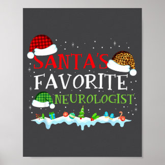Santa Fun Lieblingsneurologe Spaß Poster