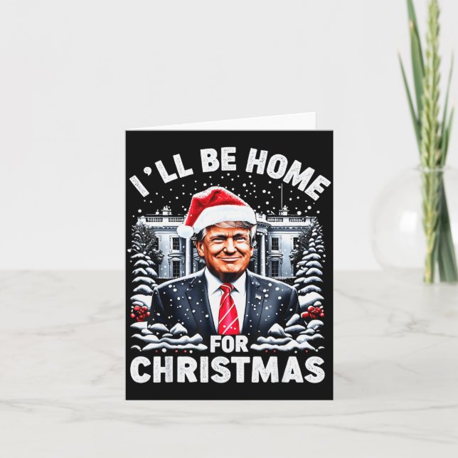 Santa Funny Xmas Pajamas I'll Be Home For Christma Karte (Vorderseite)