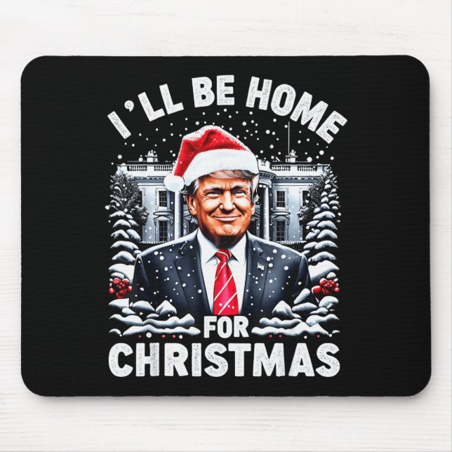 Santa Funny Xmas Pajamas I'll Be Home For Christma Mousepad (Vorne)