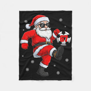 Santa Fußball Byll Sports Weihnachten Fußballspiel Fleecedecke