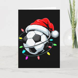 Santa Fußball Byll Weihnachtslichter Kinder Jungen Karte