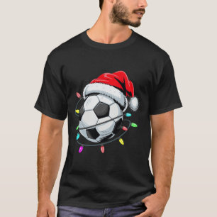 Santa Fußball Ll Weihnachtslichter Kinder Jungen F T-Shirt