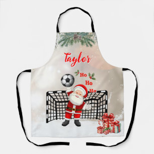 Santa Fußball Weihnachten Fußball Schürze